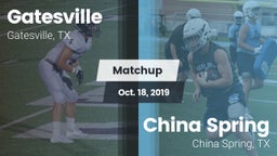 Matchup: Gatesville High vs. China Spring  2019