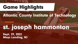 Atlantic County Institute of Technology vs st. joseph hammonton Game Highlights - Sept. 29, 2022