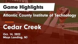 Atlantic County Institute of Technology vs Cedar Creek  Game Highlights - Oct. 14, 2022