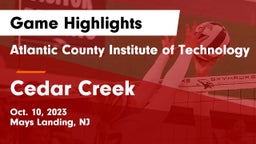 Atlantic County Institute of Technology vs Cedar Creek  Game Highlights - Oct. 10, 2023