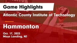 Atlantic County Institute of Technology vs Hammonton  Game Highlights - Oct. 17, 2023