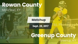 Matchup: Rowan County vs. Greenup County  2017