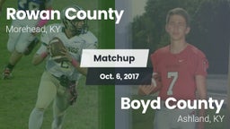 Matchup: Rowan County vs. Boyd County  2017