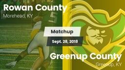 Matchup: Rowan County vs. Greenup County  2018