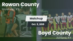 Matchup: Rowan County vs. Boyd County  2018