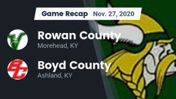 Recap: Rowan County  vs. Boyd County  2020