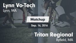 Matchup: Lynn Vo-Tech vs. Triton Regional  2016