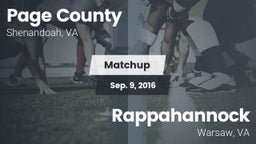 Matchup: Page County vs. Rappahannock  2016