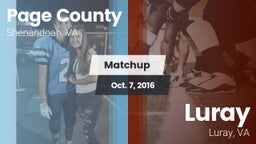 Matchup: Page County vs. Luray  2016