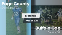 Matchup: Page County vs. Buffalo Gap  2016