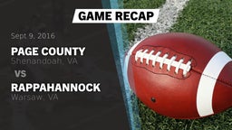 Recap: Page County  vs. Rappahannock  2016