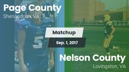 Matchup: Page County vs. Nelson County  2017