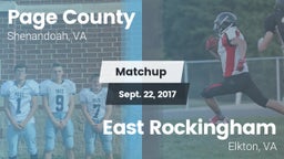 Matchup: Page County vs. East Rockingham  2017