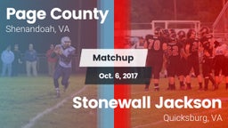 Matchup: Page County vs. Stonewall Jackson  2017