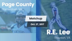 Matchup: Page County vs. R.E. Lee  2017
