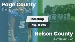 Matchup: Page County vs. Nelson County  2018