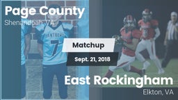 Matchup: Page County vs. East Rockingham  2018