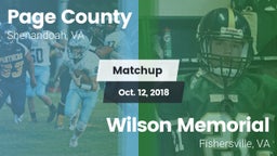 Matchup: Page County vs. Wilson Memorial  2018