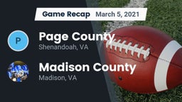 Recap: Page County  vs. Madison County  2021