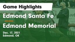 Edmond Santa Fe vs Edmond Memorial  Game Highlights - Dec. 17, 2021