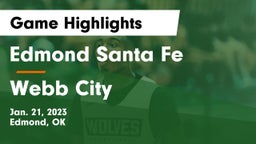 Edmond Santa Fe vs Webb City  Game Highlights - Jan. 21, 2023