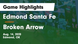 Edmond Santa Fe vs Broken Arrow  Game Highlights - Aug. 14, 2020