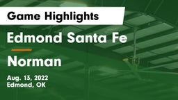 Edmond Santa Fe vs Norman  Game Highlights - Aug. 13, 2022