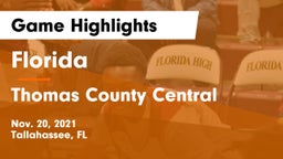 Florida  vs Thomas County Central  Game Highlights - Nov. 20, 2021