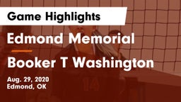 Edmond Memorial  vs Booker T Washington Game Highlights - Aug. 29, 2020