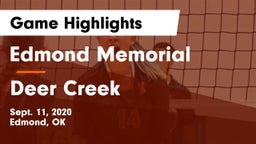 Edmond Memorial  vs Deer Creek Game Highlights - Sept. 11, 2020