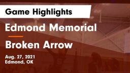 Edmond Memorial  vs Broken Arrow  Game Highlights - Aug. 27, 2021