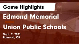 Edmond Memorial  vs Union Public Schools Game Highlights - Sept. 9, 2021