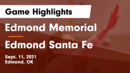 Edmond Memorial  vs Edmond Santa Fe Game Highlights - Sept. 11, 2021