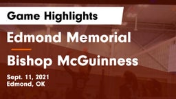 Edmond Memorial  vs Bishop McGuinness  Game Highlights - Sept. 11, 2021