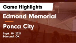 Edmond Memorial  vs Ponca City  Game Highlights - Sept. 10, 2021