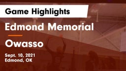 Edmond Memorial  vs Owasso  Game Highlights - Sept. 10, 2021