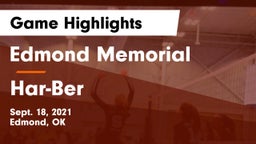 Edmond Memorial  vs Har-Ber  Game Highlights - Sept. 18, 2021