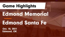 Edmond Memorial  vs Edmond Santa Fe Game Highlights - Oct. 18, 2021