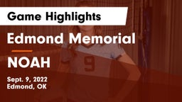 Edmond Memorial  vs NOAH Game Highlights - Sept. 9, 2022