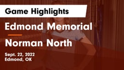 Edmond Memorial  vs Norman North  Game Highlights - Sept. 22, 2022