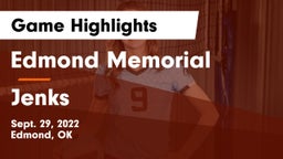 Edmond Memorial  vs Jenks  Game Highlights - Sept. 29, 2022
