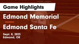 Edmond Memorial  vs Edmond Santa Fe Game Highlights - Sept. 8, 2023