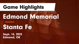 Edmond Memorial  vs Stanta Fe  Game Highlights - Sept. 14, 2023