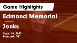 Edmond Memorial  vs Jenks  Game Highlights - Sept. 16, 2023