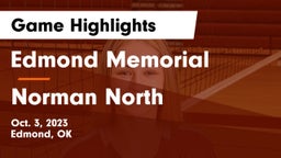 Edmond Memorial  vs Norman North Game Highlights - Oct. 3, 2023