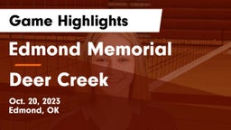 Edmond Memorial  vs Deer Creek  Game Highlights - Oct. 20, 2023