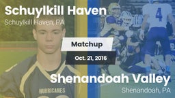 Matchup: Schuylkill Haven vs. Shenandoah Valley  2016