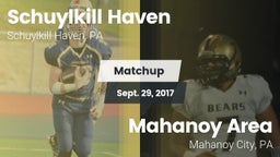 Matchup: Schuylkill Haven vs. Mahanoy Area  2017