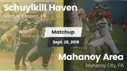 Matchup: Schuylkill Haven vs. Mahanoy Area  2018