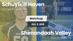 Matchup: Schuylkill Haven vs. Shenandoah Valley  2018